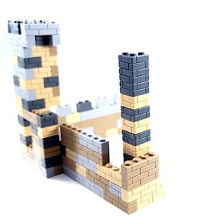 Foto 2 | Juego De Bloques De Construcción General Jim's Neutral Brick Wall, 120 Unidades - Venta Internacional.