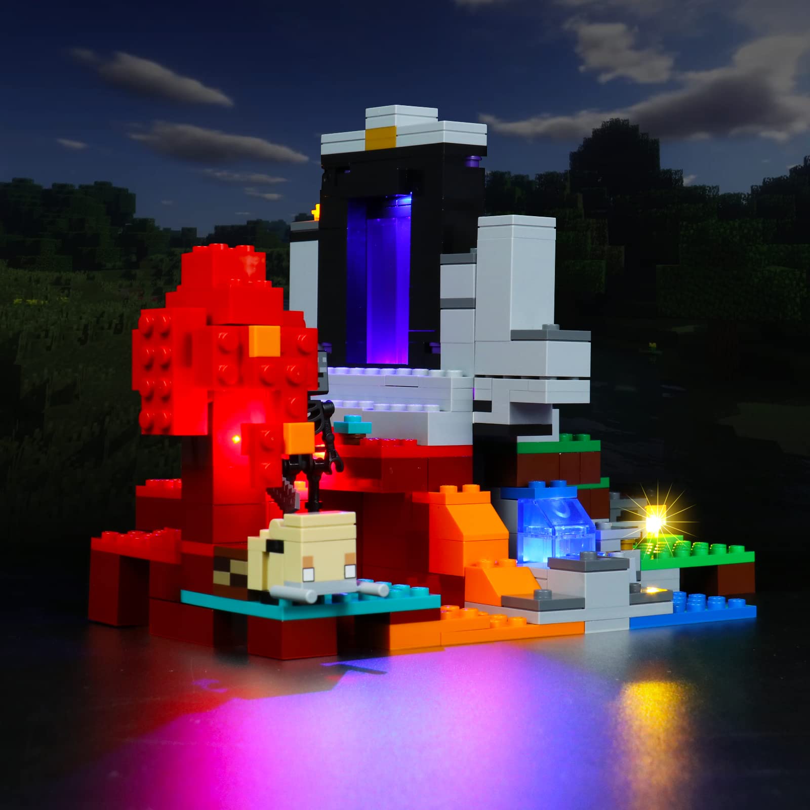 Foto 2 pulgar | Kit De Luces Led Bourvill Para Lego Minecraft The Ruined Portal - Venta Internacional.