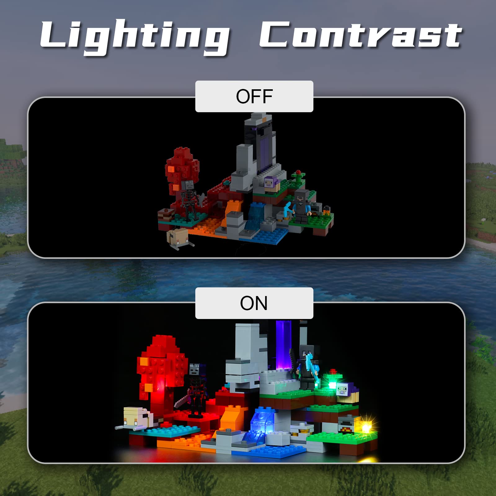 Foto 4 pulgar | Kit De Luces Led Bourvill Para Lego Minecraft The Ruined Portal - Venta Internacional.