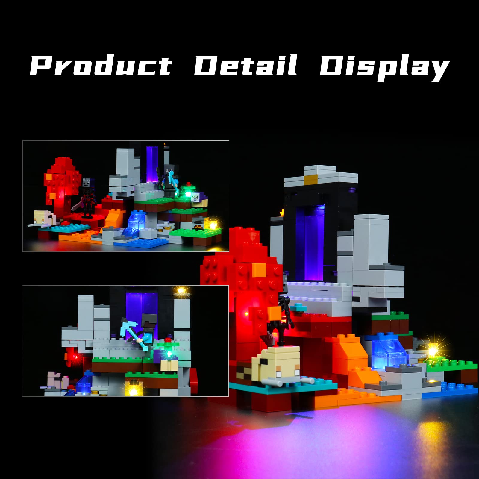 Foto 6 pulgar | Kit De Luces Led Bourvill Para Lego Minecraft The Ruined Portal - Venta Internacional.