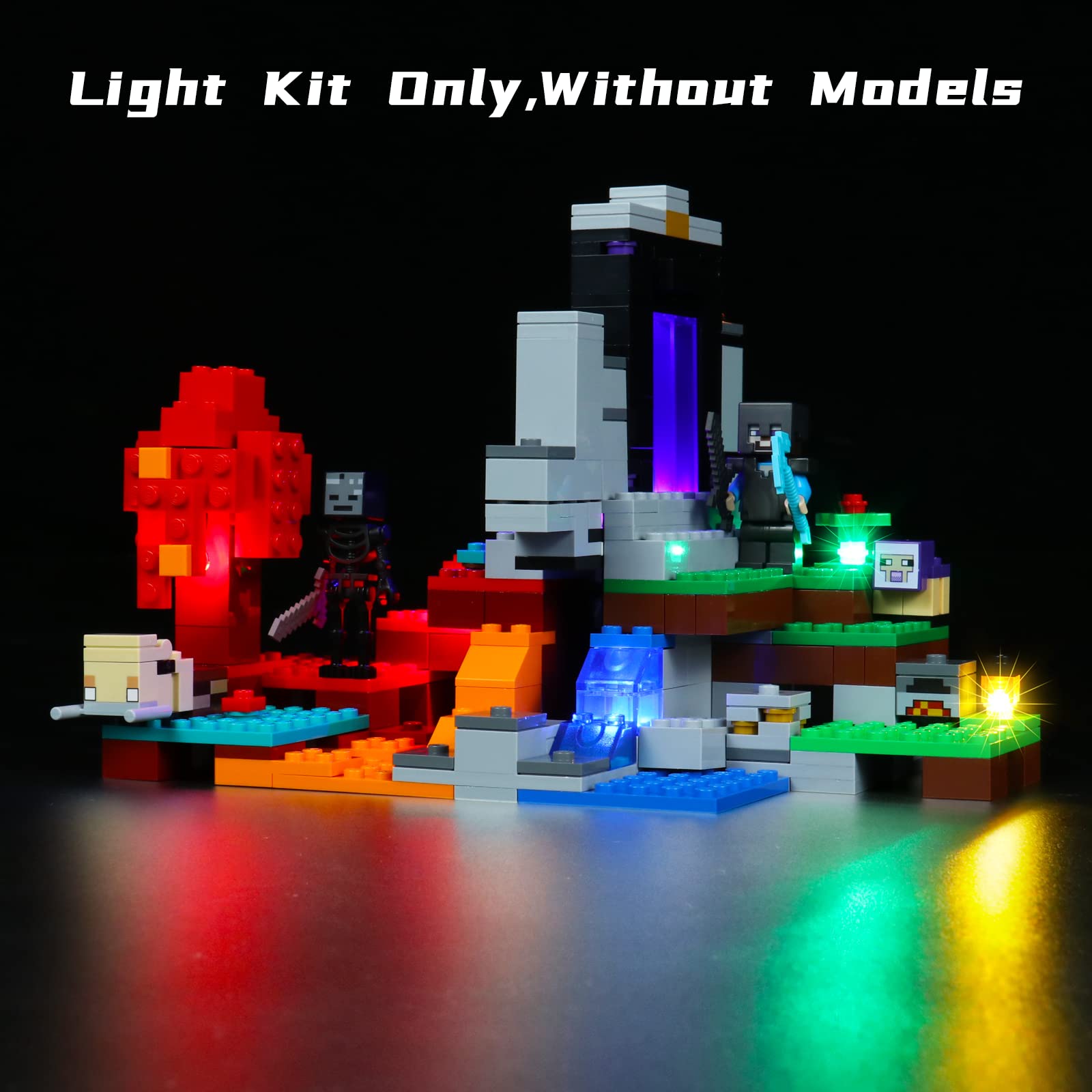 Foto 7 pulgar | Kit De Luces Led Bourvill Para Lego Minecraft The Ruined Portal - Venta Internacional.