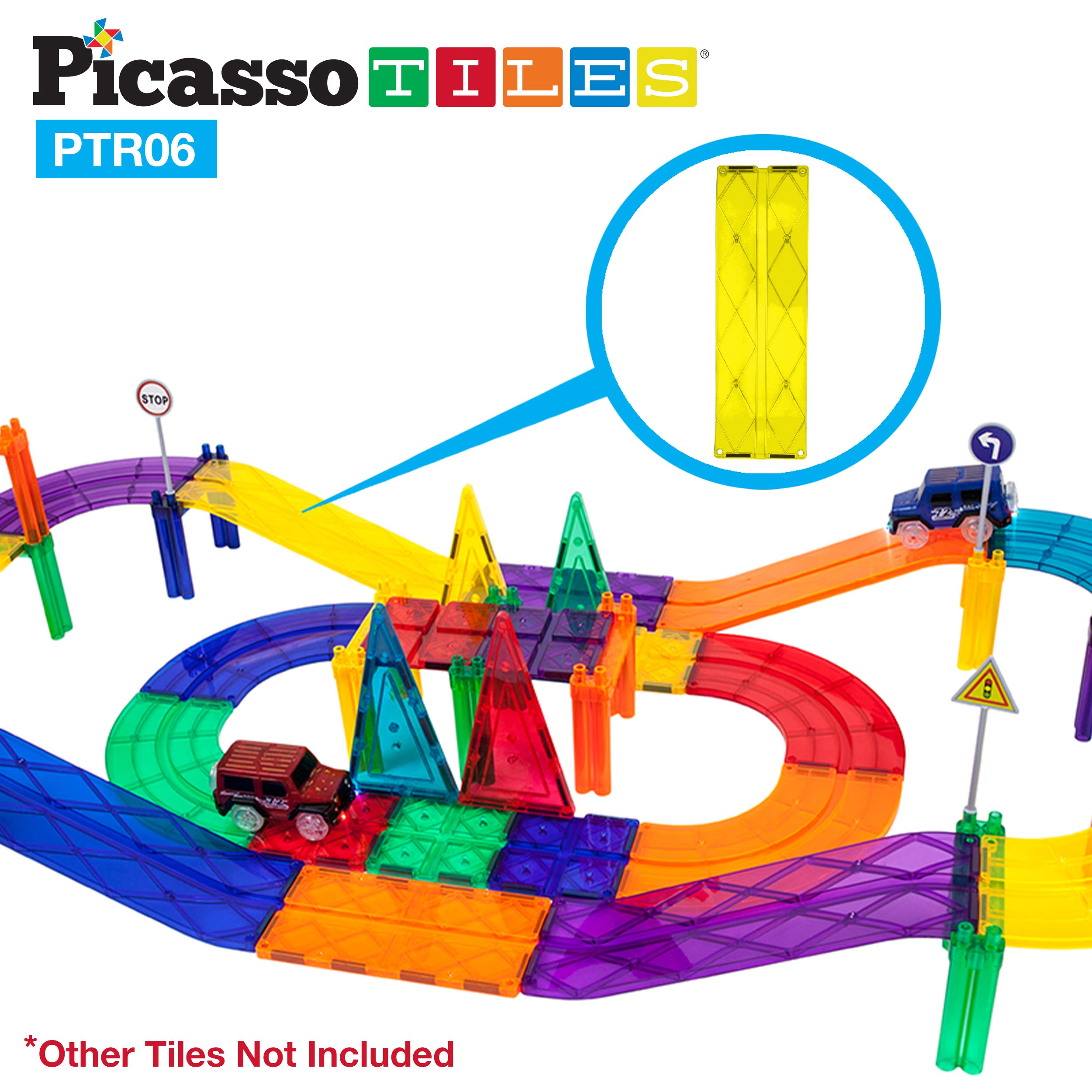 Foto 3 | Set De Bloques De Construcción Picassotiles Race Track Ramp X6 Ptr06 - Venta Internacional.