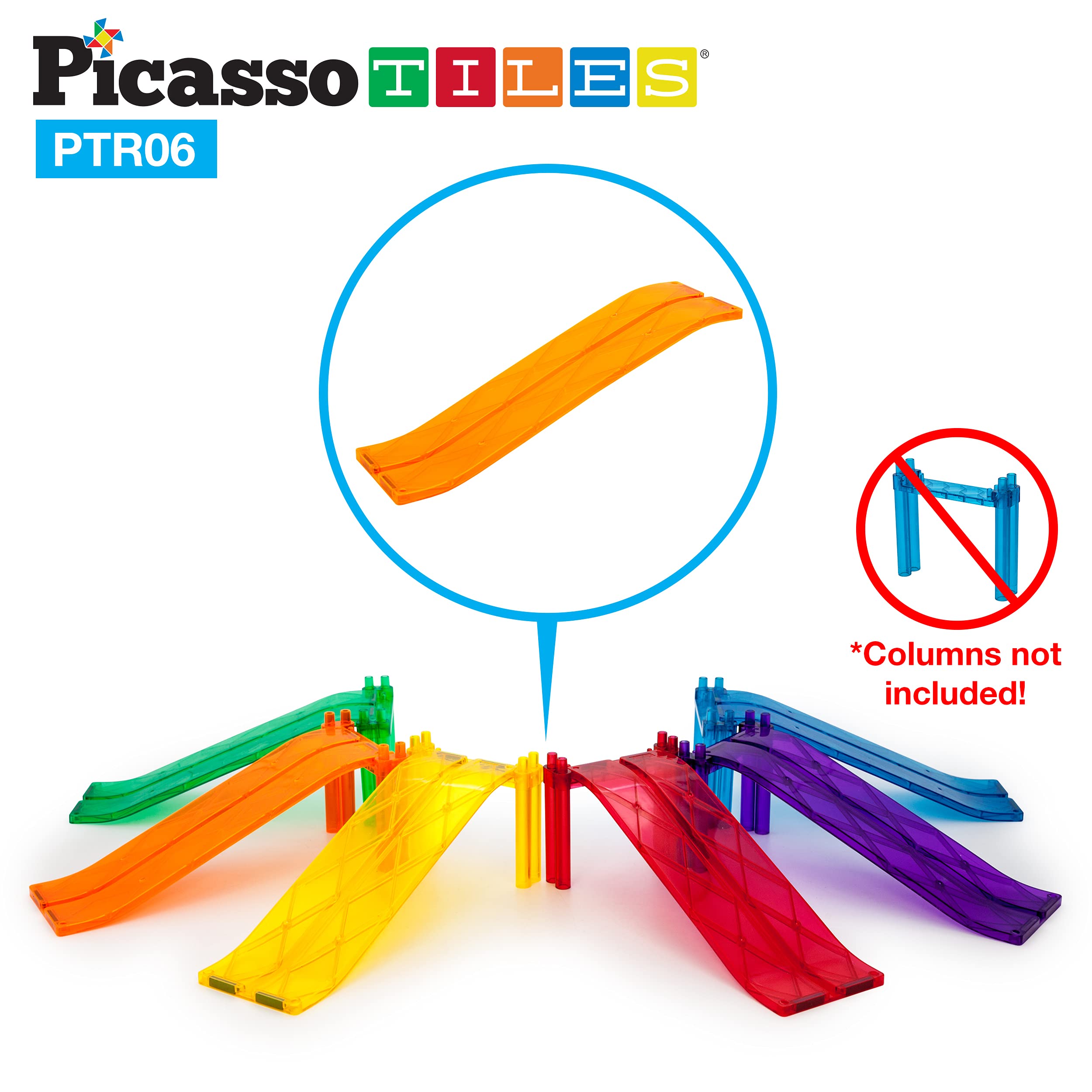 Foto 4 | Set De Bloques De Construcción Picassotiles Race Track Ramp X6 Ptr06 - Venta Internacional.
