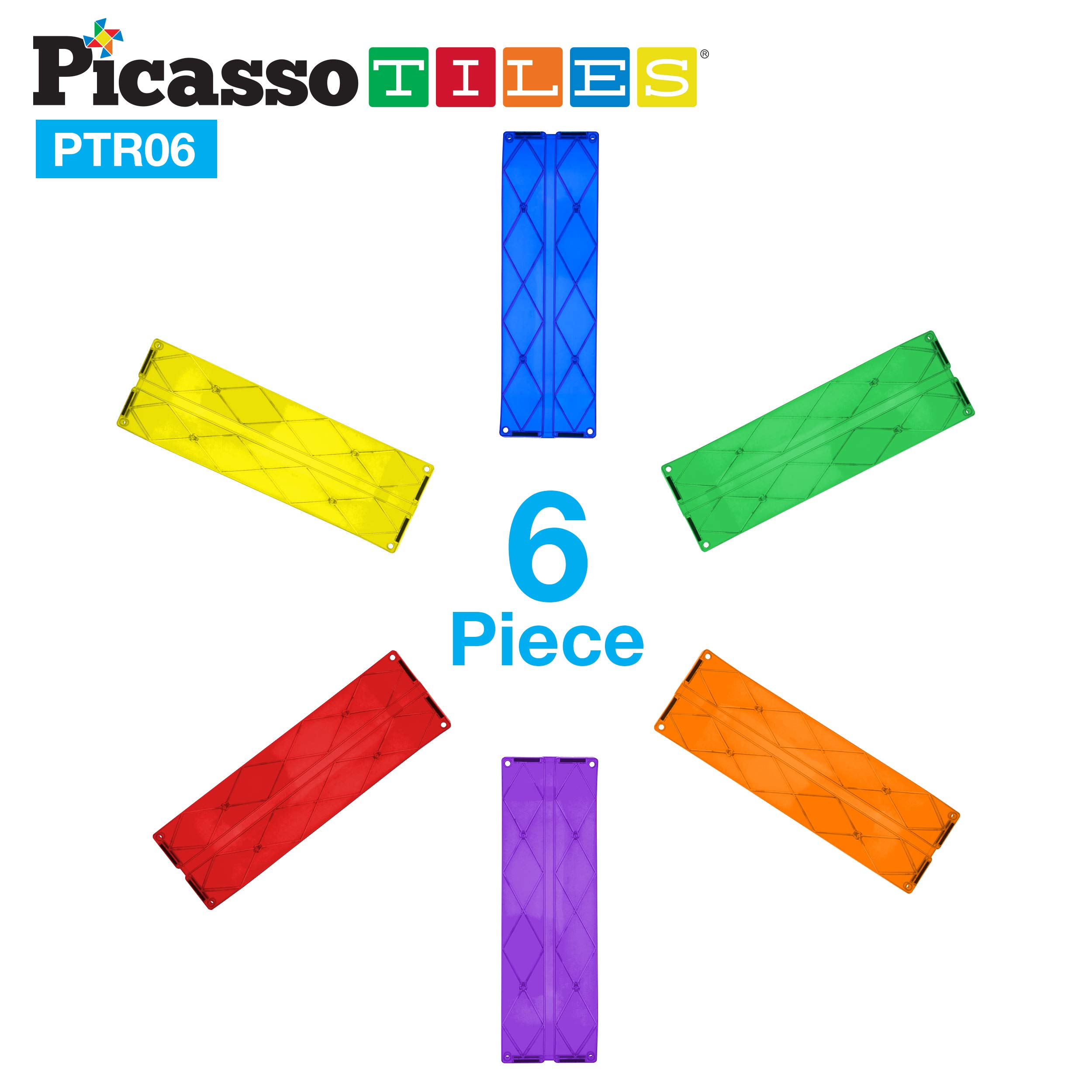 Foto 7 pulgar | Set De Bloques De Construcción Picassotiles Race Track Ramp X6 Ptr06 - Venta Internacional.
