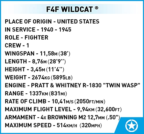 Foto 6 pulgar | Cobi F4f Wildcat (5731) - Venta Internacional.