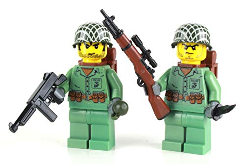 Foto 2 pulgar | Minifigura Personalizada Battle Brick De Soldados De La Segunda Guerra Mundial De Los Ee. Uu. - Venta Internacional.