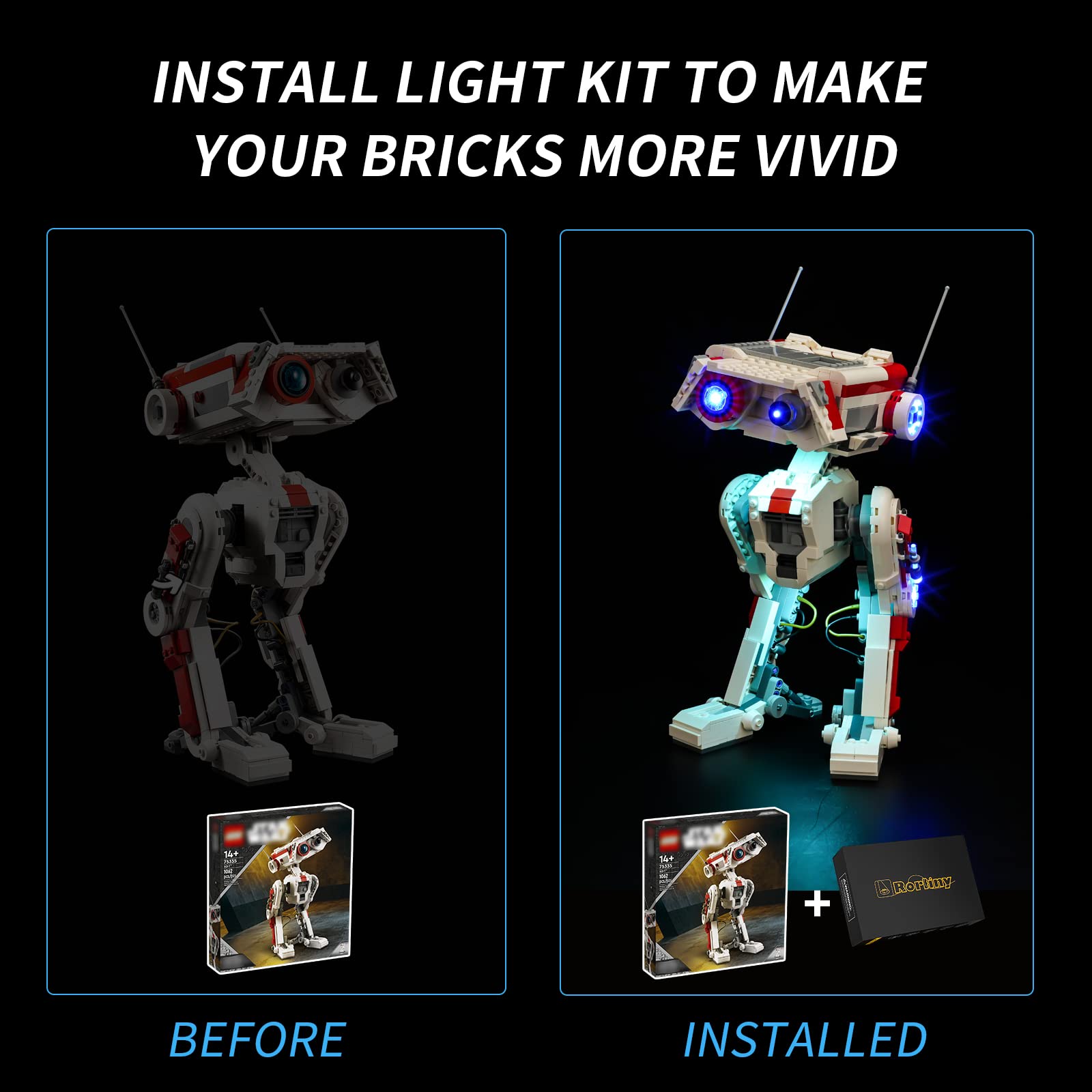 Foto 6 pulgar | Kit De Luces Led Rorliny Para Lego Star Wars Bd-1 75335 Toy Buil - Venta Internacional.