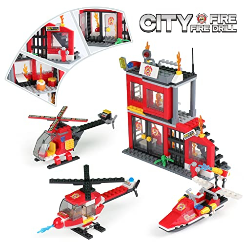 Foto 3 pulgar | Bloques De Construcción De La Estación De Bomberos De La Policía De Toy City Con Camión De Bomberos - Venta Intern