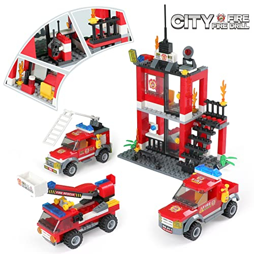 Foto 4 pulgar | Bloques De Construcción De La Estación De Bomberos De La Policía De Toy City Con Camión De Bomberos - Venta Intern