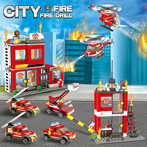 Foto 5 pulgar | Bloques De Construcción De La Estación De Bomberos De La Policía De Toy City Con Camión De Bomberos - Venta Intern