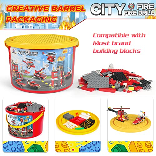 Foto 7 | Bloques De Construcción De La Estación De Bomberos De La Policía De Toy City Con Camión De Bomberos - Venta Intern