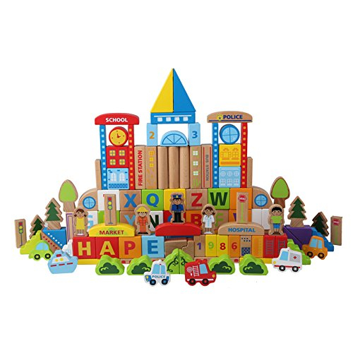 Foto 7 | Building Blocks Hape City 125 Unidades Con Mapa Para Niños Pequeños A Partir De 3 Años - Venta Internacional.