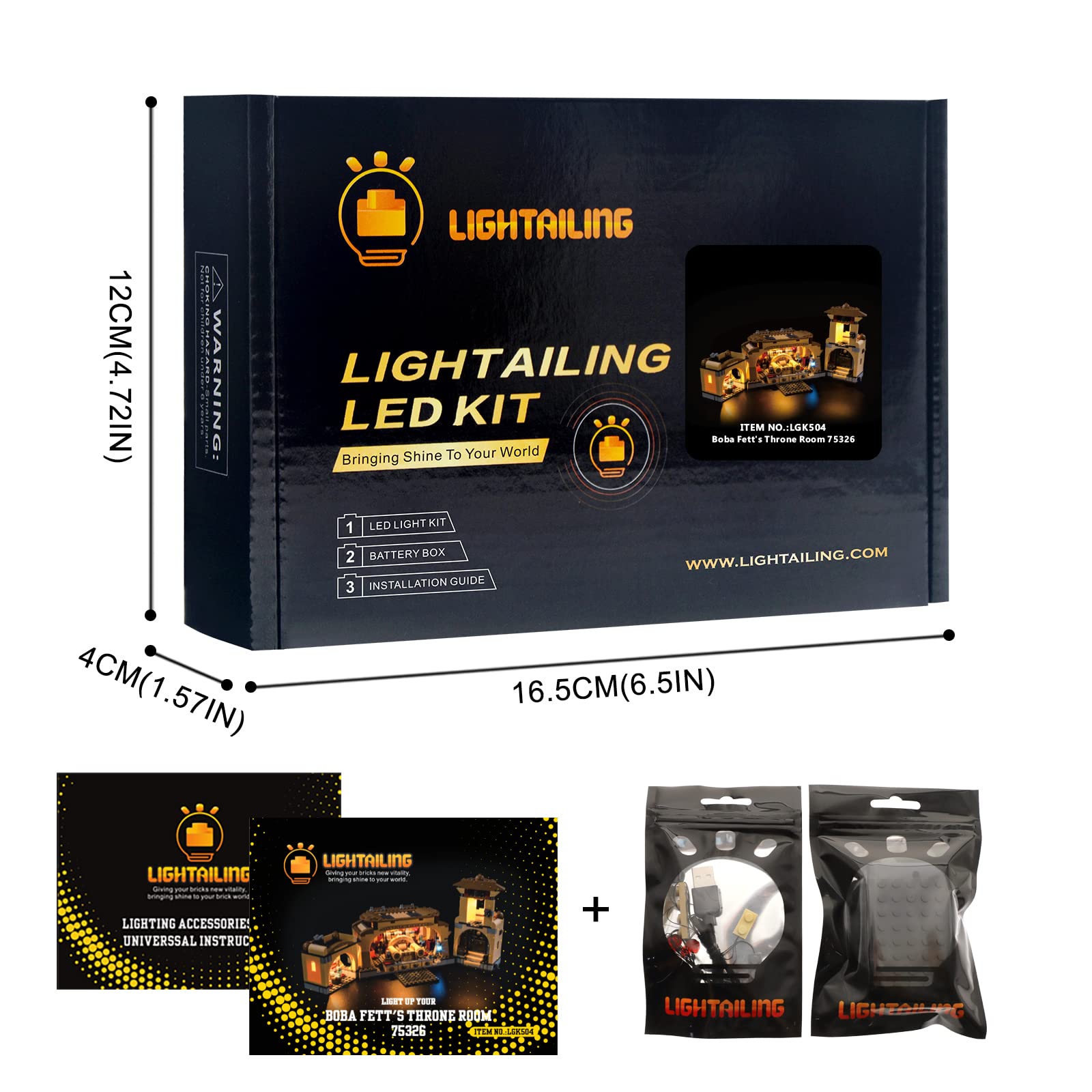 Foto 7 pulgar | Set De Luces Led Lightailing Para Lego 75326 Boba Fett's Throne - Venta Internacional.