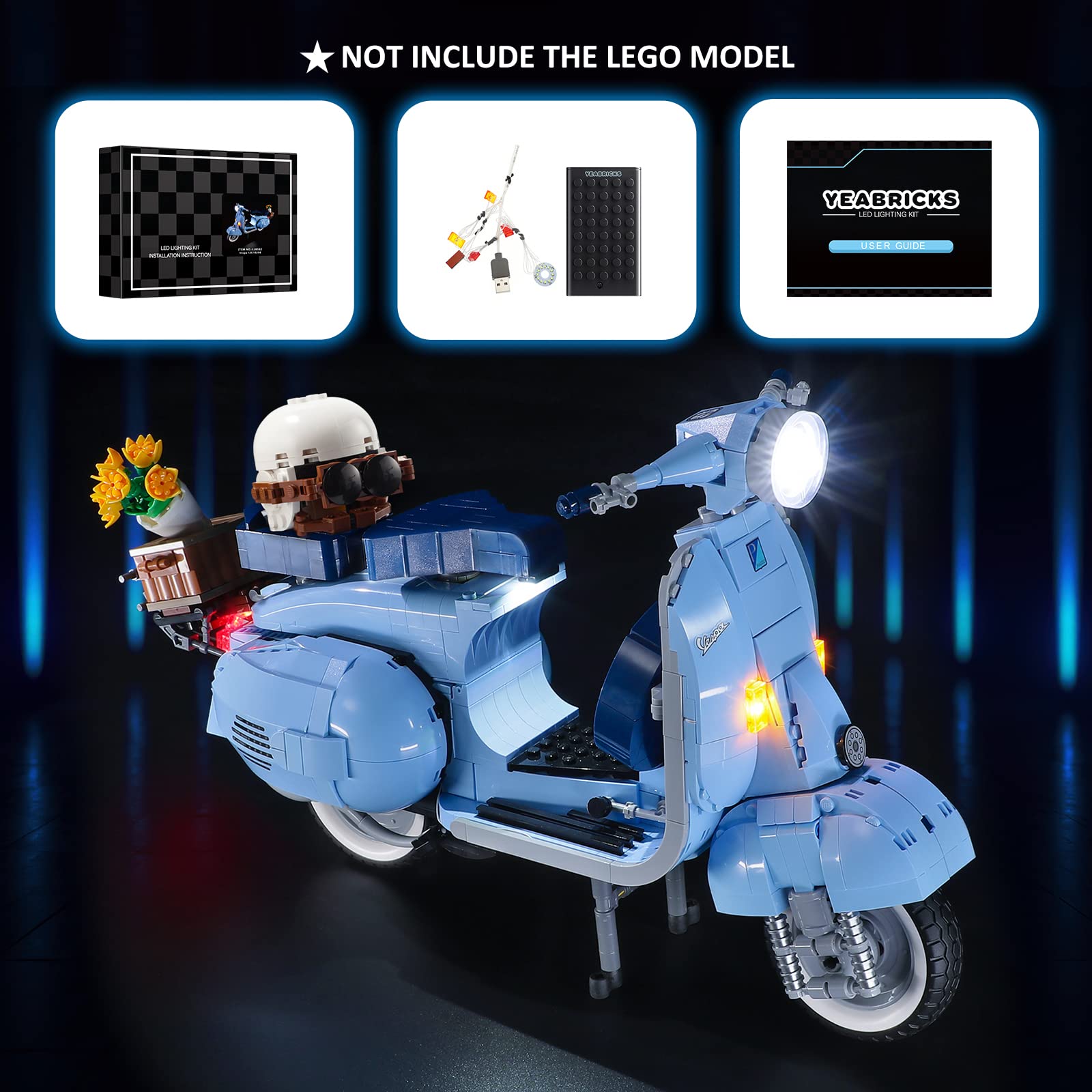 Foto 5 | Kit De Luces Led Para Bloques De Construcción Lego Creator Vespa 125 - Venta Internacional.