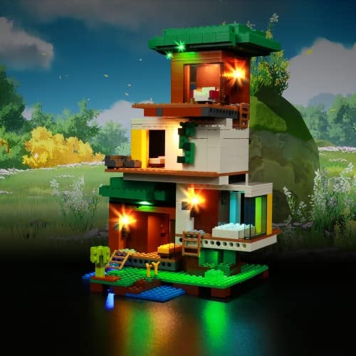 Kit De Luces Led Bourvill Para Lego Minecraft The Modern Treeho - Venta Internacional. $945