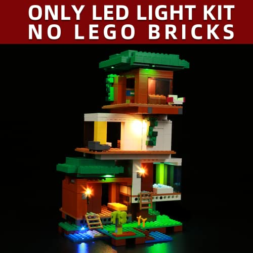 Foto 3 pulgar | Kit De Luces Led Bourvill Para Lego Minecraft The Modern Treeho - Venta Internacional.