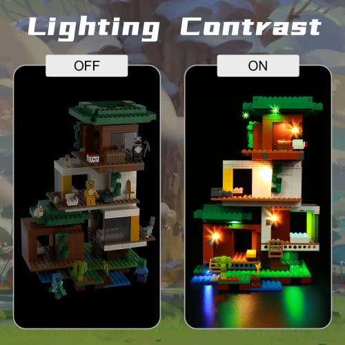 Foto 4 pulgar | Kit De Luces Led Bourvill Para Lego Minecraft The Modern Treeho - Venta Internacional.