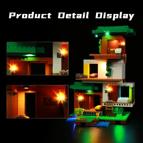 Foto 6 pulgar | Kit De Luces Led Bourvill Para Lego Minecraft The Modern Treeho - Venta Internacional.