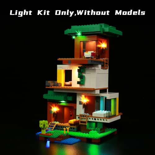 Foto 7 pulgar | Kit De Luces Led Bourvill Para Lego Minecraft The Modern Treeho - Venta Internacional.