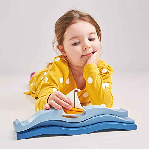 Foto 5 | Set De Juguetes Tender Leaf Toys Blue Water Waves Con Velero 3+ - Venta Internacional.