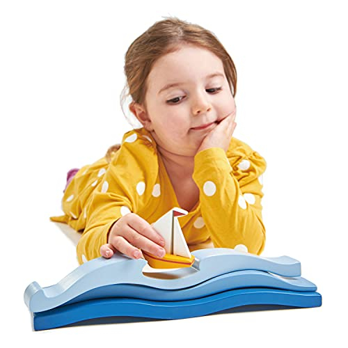 Foto 8 pulgar | Set De Juguetes Tender Leaf Toys Blue Water Waves Con Velero 3+ - Venta Internacional.