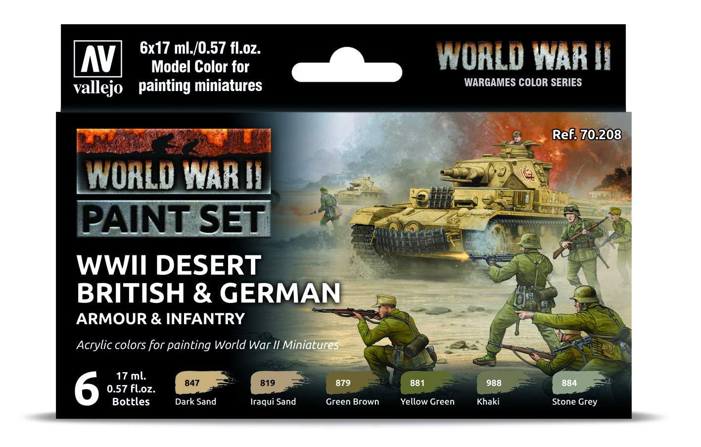 Foto 1 | Set de Pinturas Vallejo Model Color para Maquetas de la Segunda Guerra Mundial - Venta Internacional