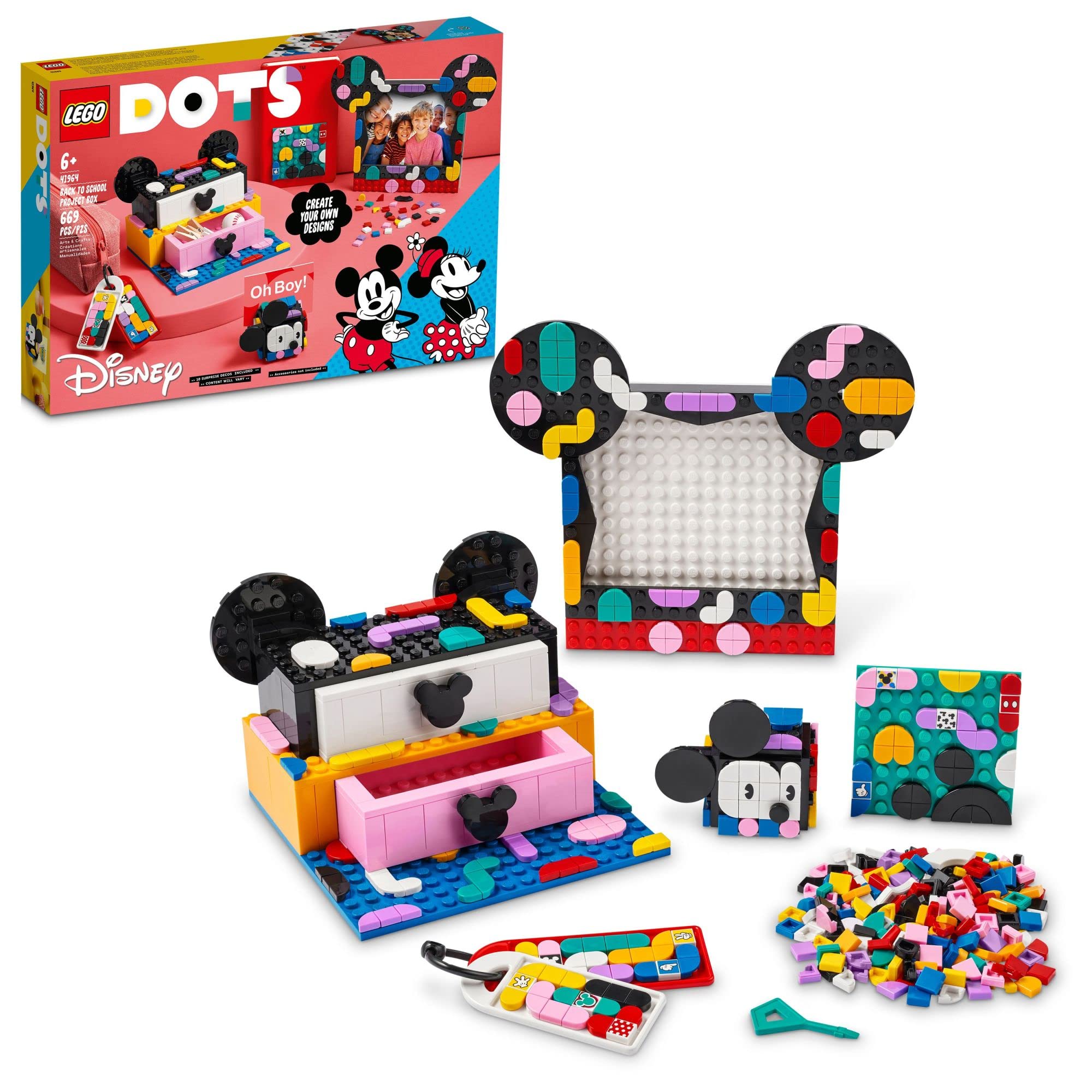 Set De Construcción Lego Dots Disney Mickey & Minnie 6 En 1 41964 - Venta Internacional.