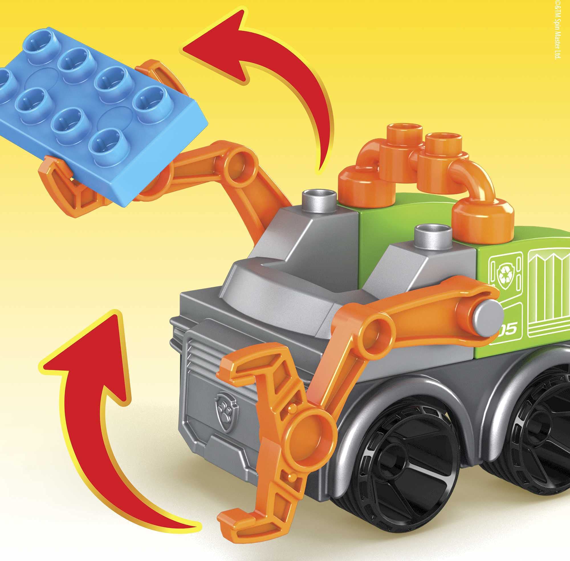 Foto 5 pulgar | Camión De Reciclaje Mega Bloks Paw Patrol Rocky's City De Building Toy - Venta Internacional.