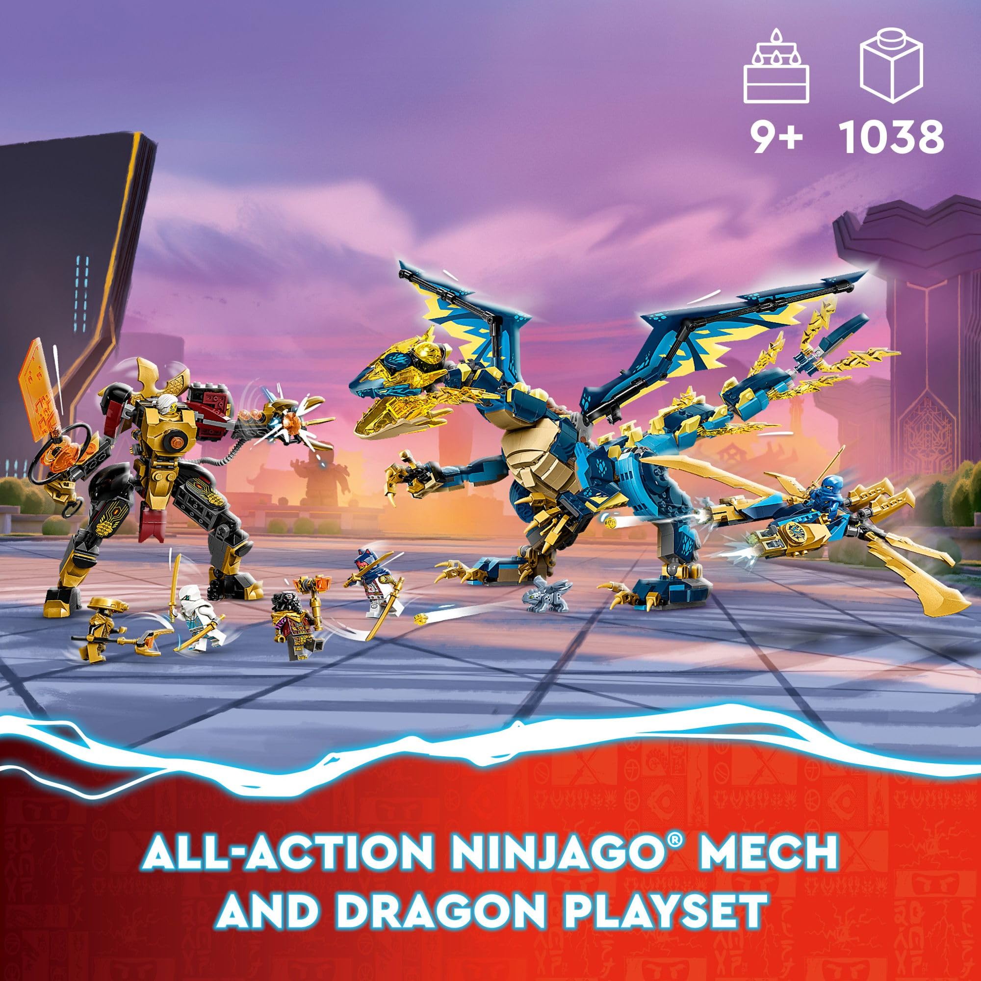 Foto 2 | Set De Juguetes De Construcción Lego Ninjago Elemental Dragon Vs.the Empire - Venta Internacional.