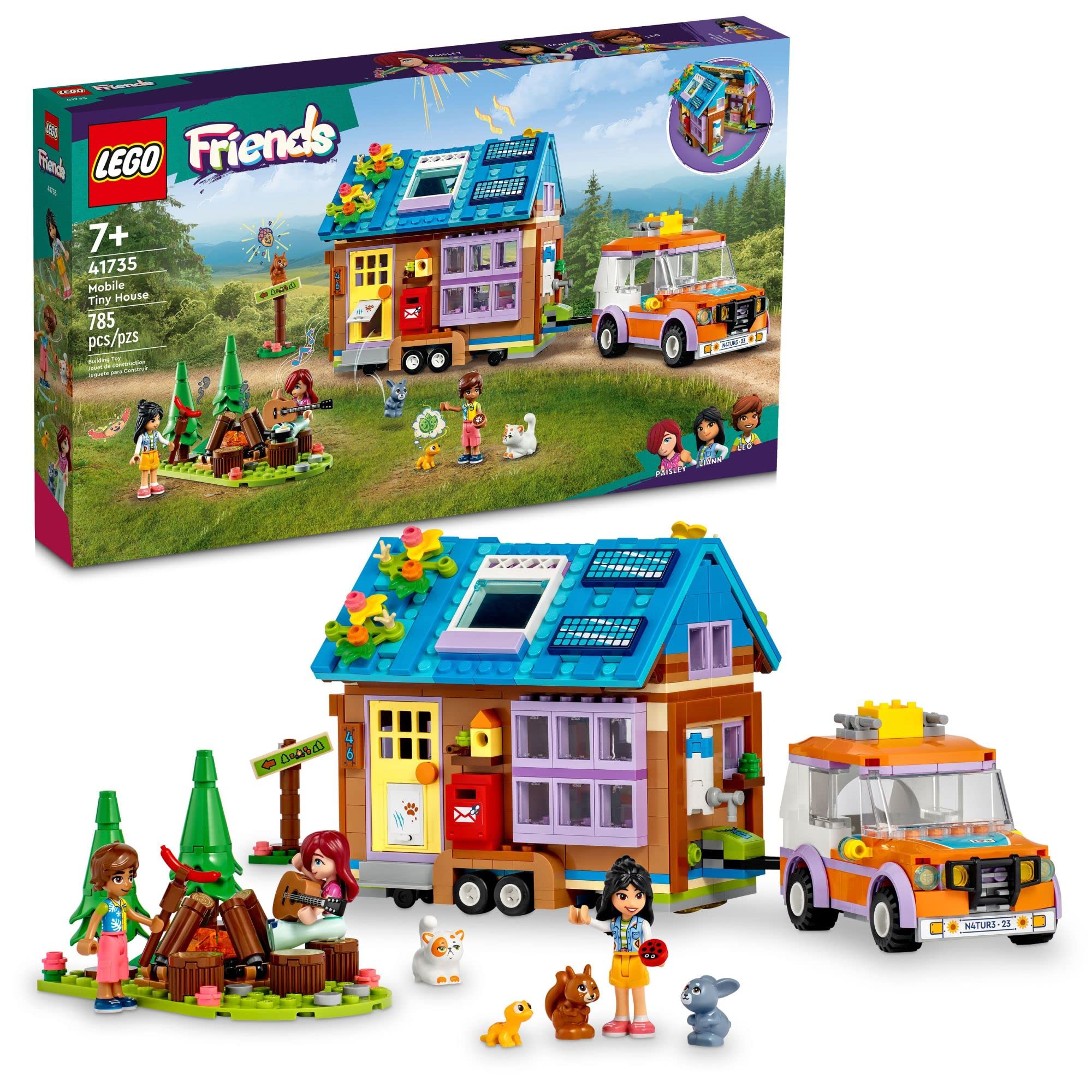 Casa Pequeña Móvil Lego Friends 41735, Forest Camping Openi - Venta Internacional.