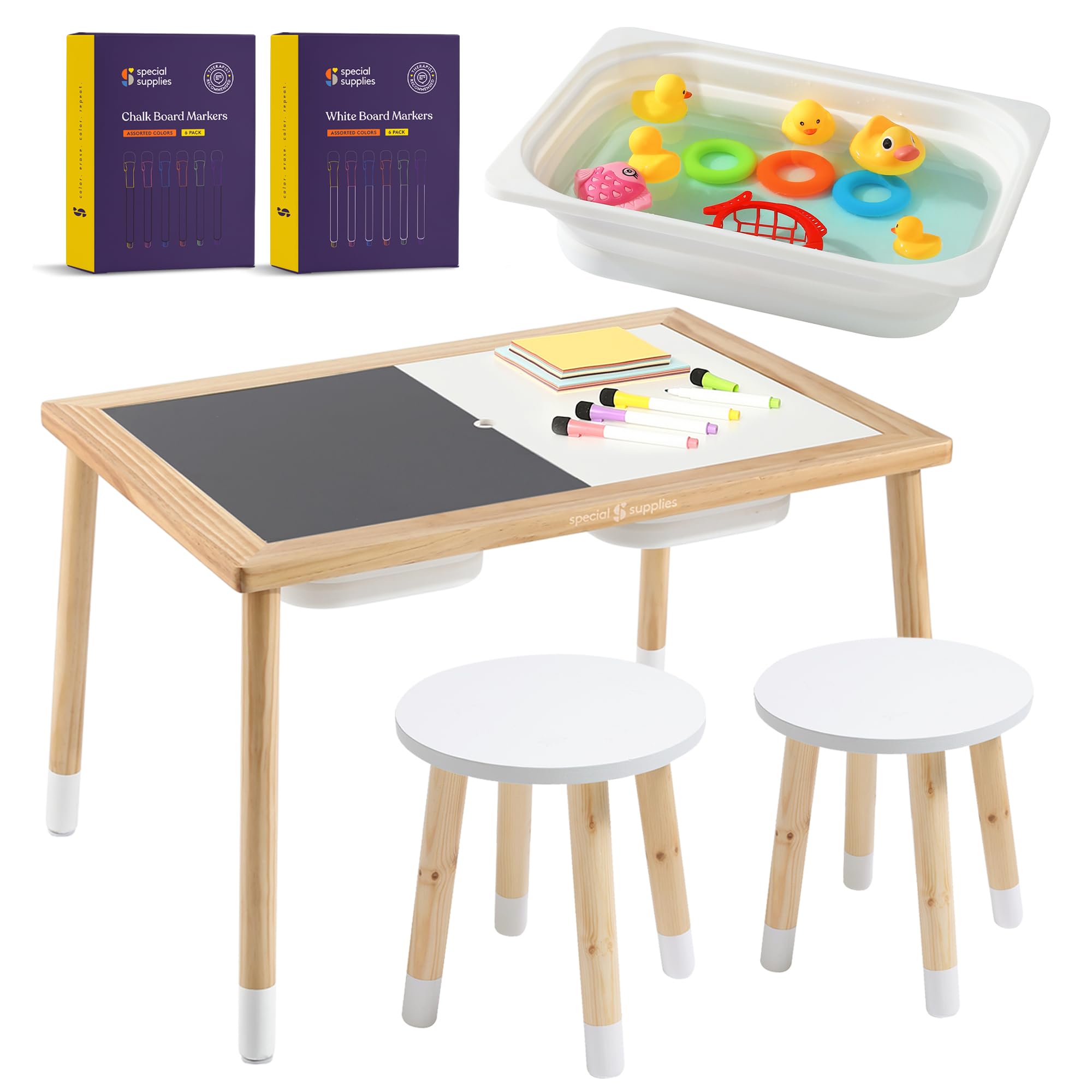 Mesa Sensorial Con Suministros Especiales Para Niños Pequeños Con Contenedores, Arena Y Agua - Venta Internacional.