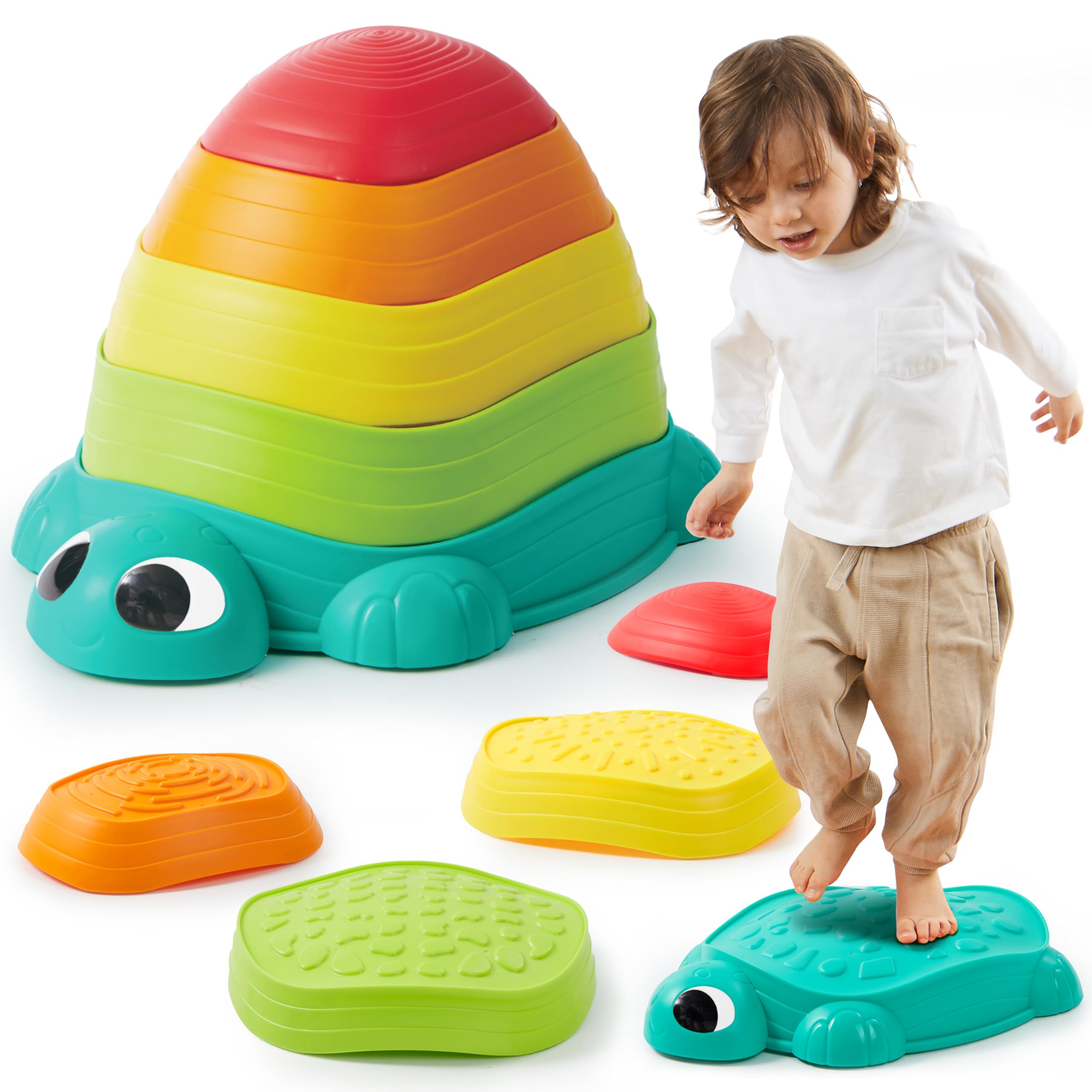 Foto 2 pulgar | Balance Stepping Stones Joyin Turtle Para Niños A Partir De 3 Años (5 Unidades) - Venta Internacional.