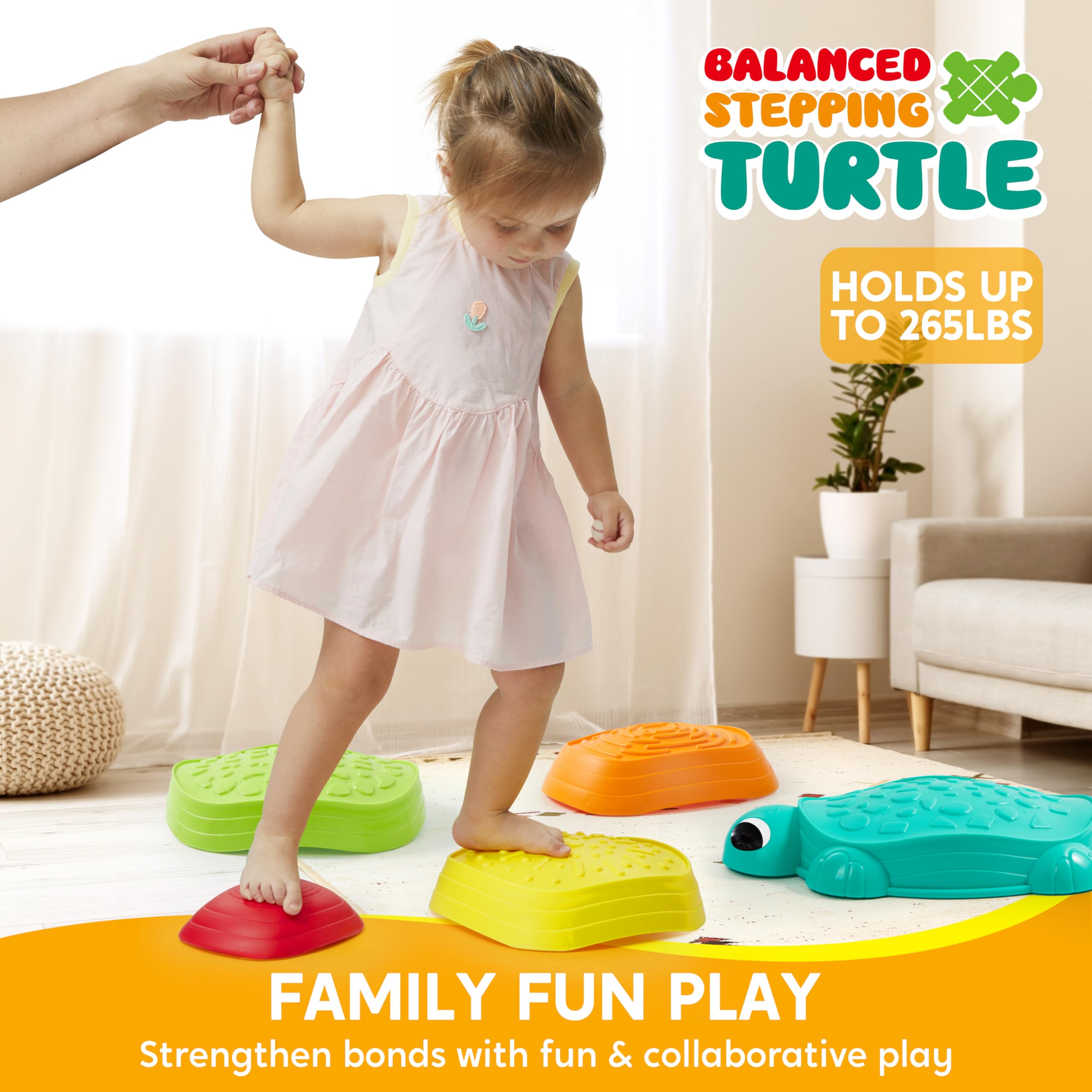 Foto 4 pulgar | Balance Stepping Stones Joyin Turtle Para Niños A Partir De 3 Años (5 Unidades) - Venta Internacional.