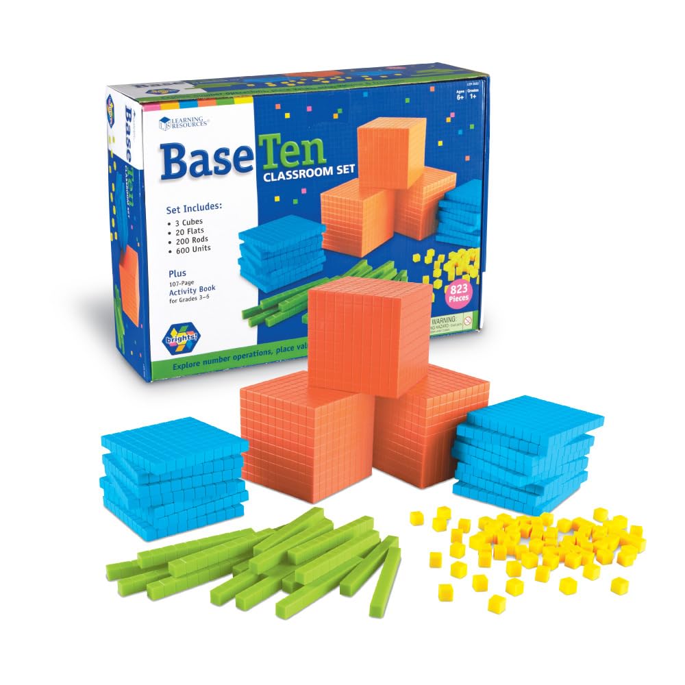 Foto 2 pulgar | Set De Aula Base Ten Learning Resources Brights, 823 Piezas - Venta Internacional.