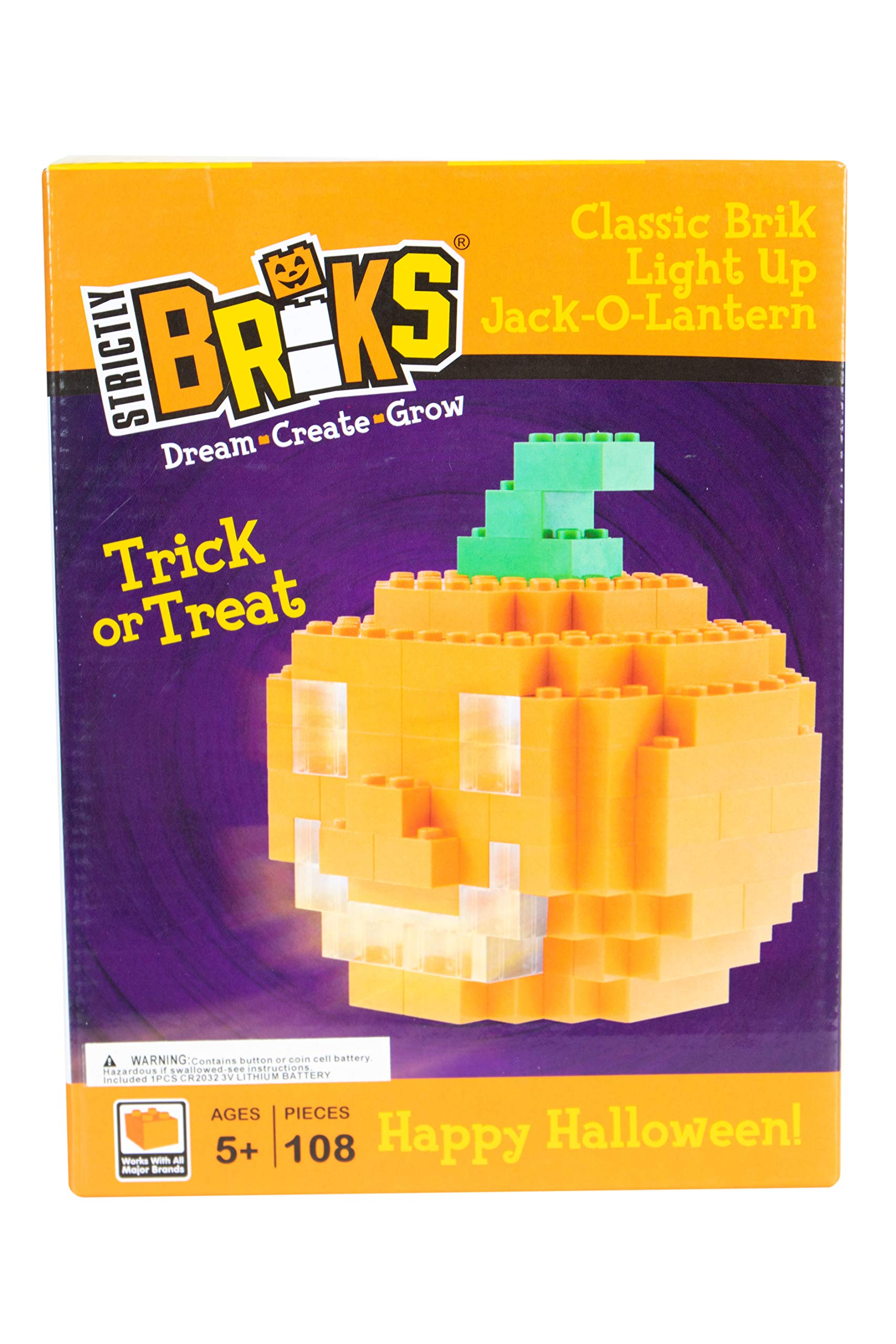 Foto 6 | Ladrillos Y Bloques De Construcción De Juguete Strictly Briks Jack-o-lantern - Venta Internacional.