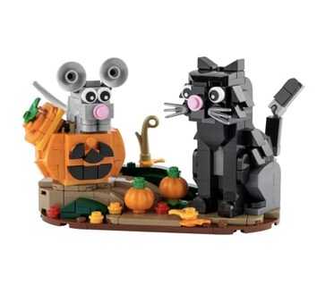 Foto 3 | Juguete De Construcción Lego Halloween Cat & Mouse 40570 Con 2 Minifiguras - Venta Internacional.