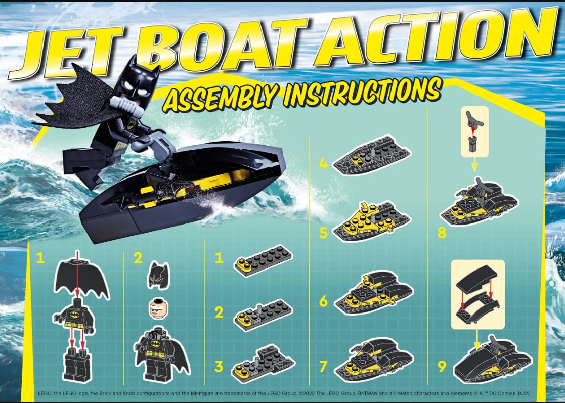 Foto 5 pulgar | Figura Batman De Lego Dc Superheroes Con Moto Acuática Y Bat-a-rang - Venta Internacional.