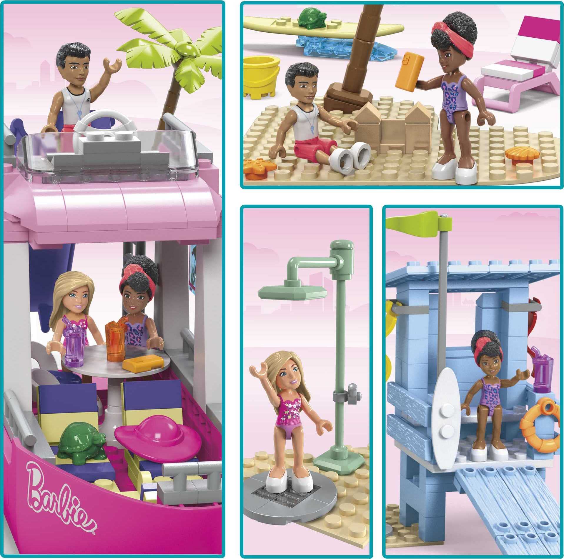 Foto 5 pulgar | Set De Juguetes De Construcción Mega Barbie Malibu Dream Boat 317 Piezas - Venta Internacional.