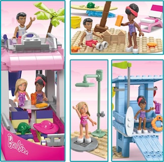 Foto 4 | Set De Juguetes De Construcción Mega Barbie Malibu Dream Boat 317 Piezas - Venta Internacional.