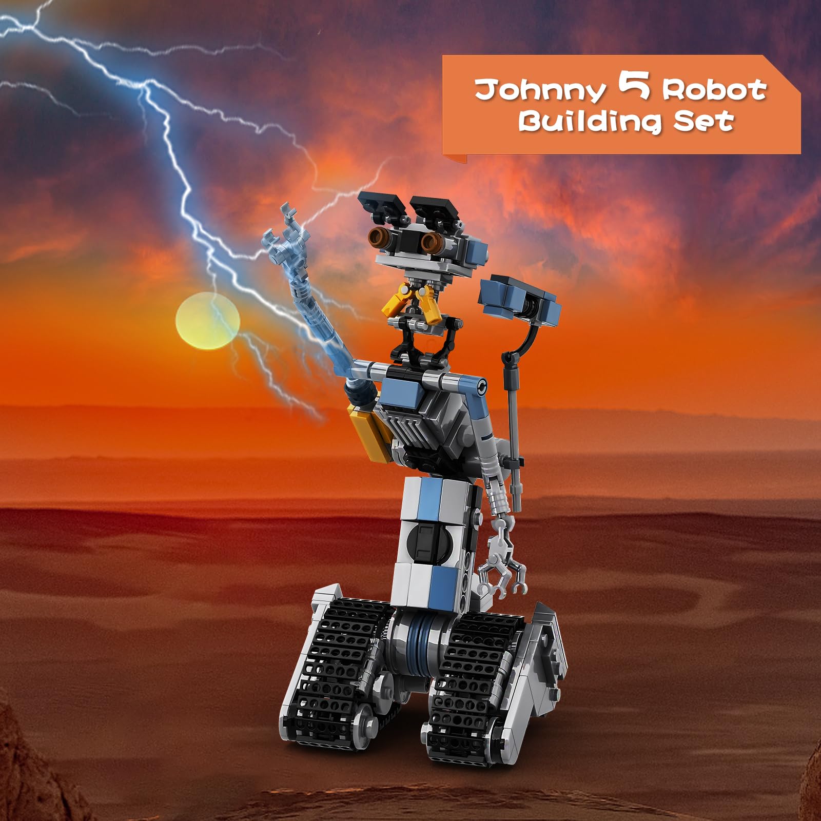 Foto 5 | Set De Bloques De Construcción Vonado Johnny 5 Robot 370 Piezas - Venta Internacional.