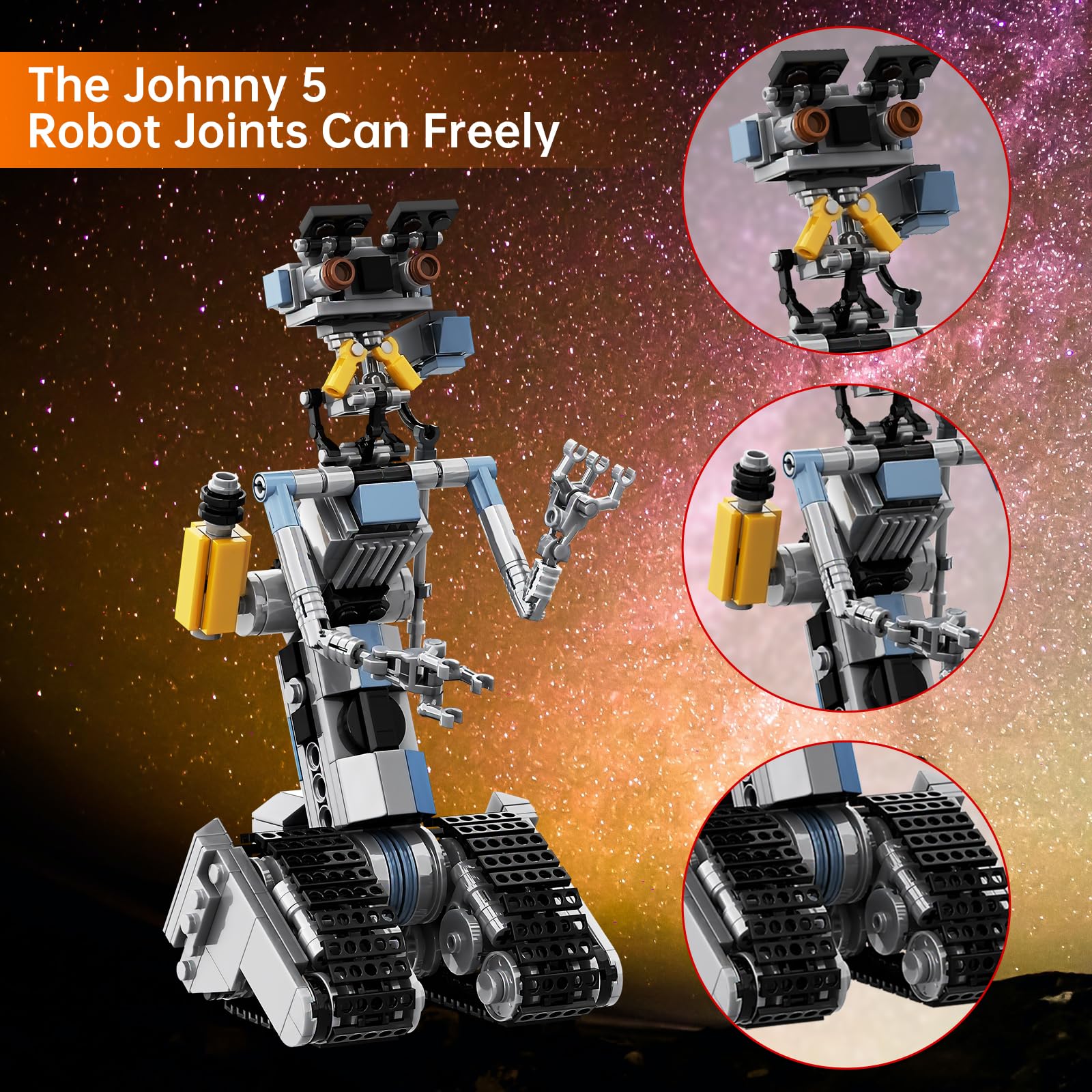 Foto 6 | Set De Bloques De Construcción Vonado Johnny 5 Robot 370 Piezas - Venta Internacional.