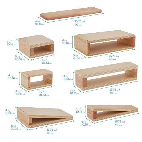 Foto 3 pulgar | Juego De Bloques Ecr4kids De Madera Natural Hueca, 18 Piezas - Venta Internacional.