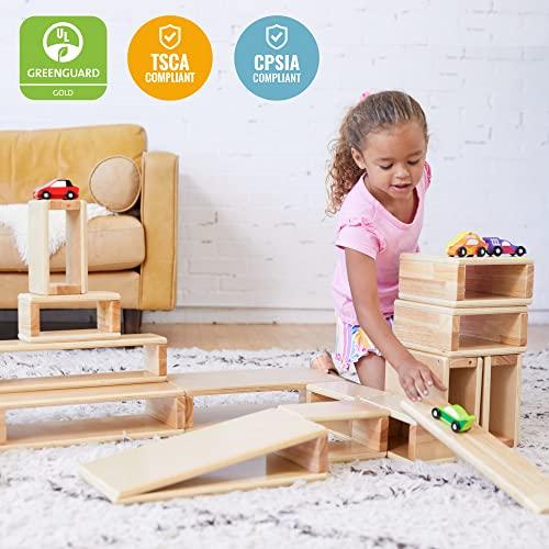 Foto 5 pulgar | Juego De Bloques Ecr4kids De Madera Natural Hueca, 18 Piezas - Venta Internacional.