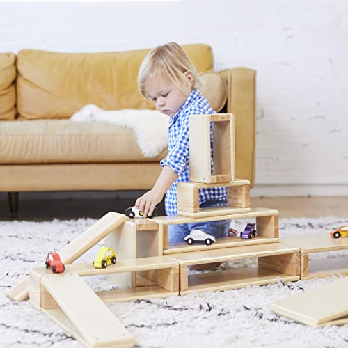 Foto 7 | Juego De Bloques Ecr4kids De Madera Natural Hueca, 18 Piezas - Venta Internacional.