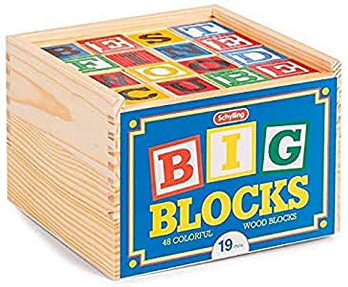 Bloques Alfabéticos Schylling Abc Big Blocks, 48 Piezas De M - Venta Internacional.