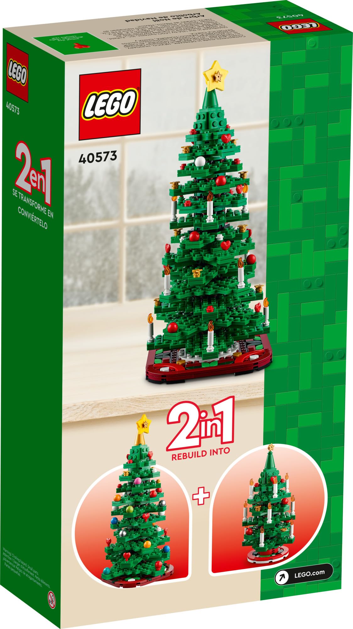 Foto 4 pulgar | Árbol De Navidad Lego 40573 Con 3 Tamaños Y Decoraciones - Venta Internacional.