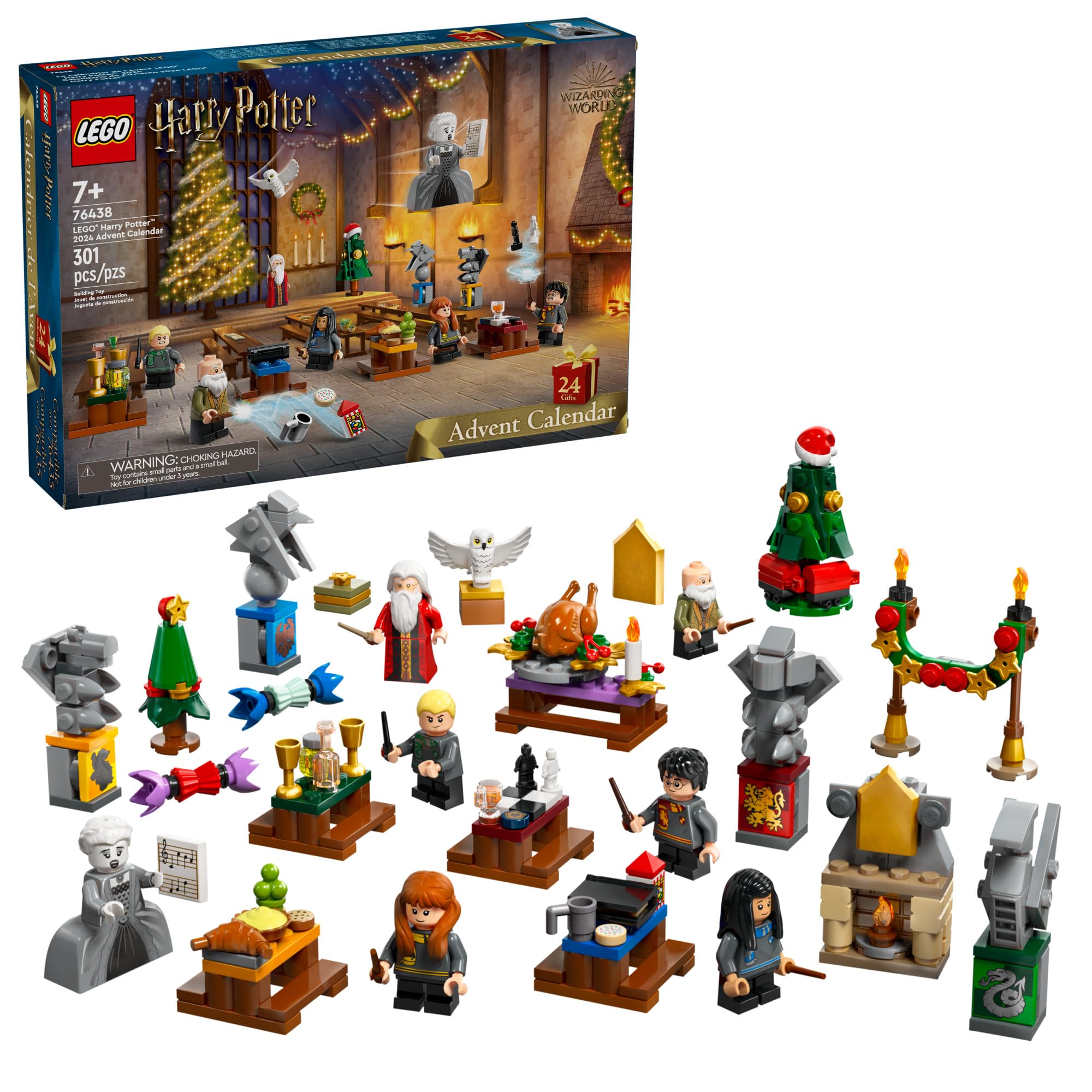 Calendario De Adviento Lego Harry Potter 2024 Con 7 Minifiguras - Venta Internacional.