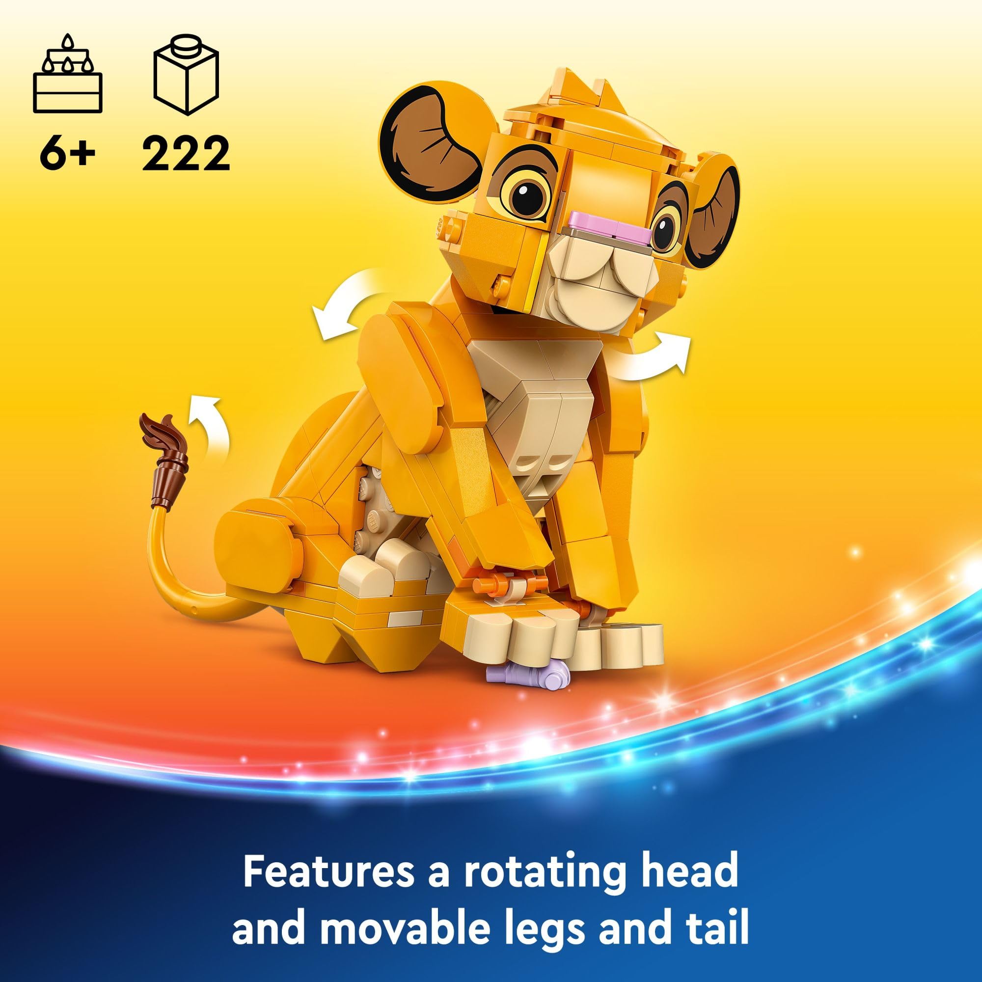 Foto 3 | Juguete De Construcción Lego Disney Simba El Cachorro Del Rey León 43243 - Venta Internacional.