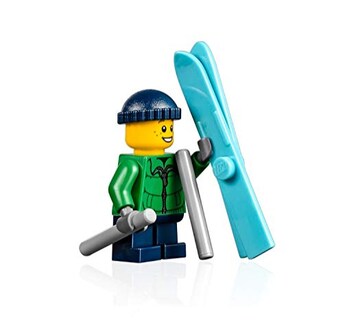 Foto 2 | Minifigura Lego Holiday, Niño Esquiador Con Chaqueta De Invi - Venta Internacional.