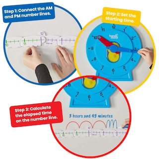Foto 2 | Reloj Numberline Hand2mind Advanced Para Niños Learning Time - Venta Internacional.